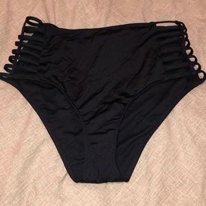 High waisted cut out bikini bottom